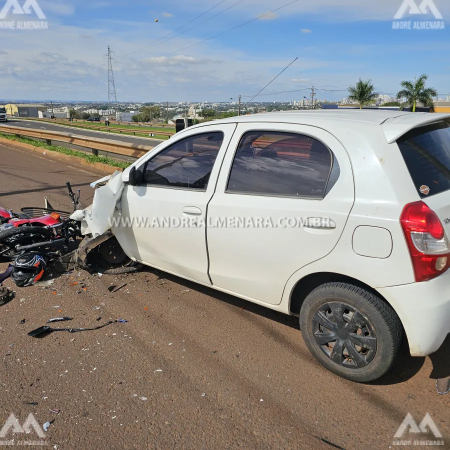 Motociclista que portava cocaína e munições sofre acidente grave em Maringá