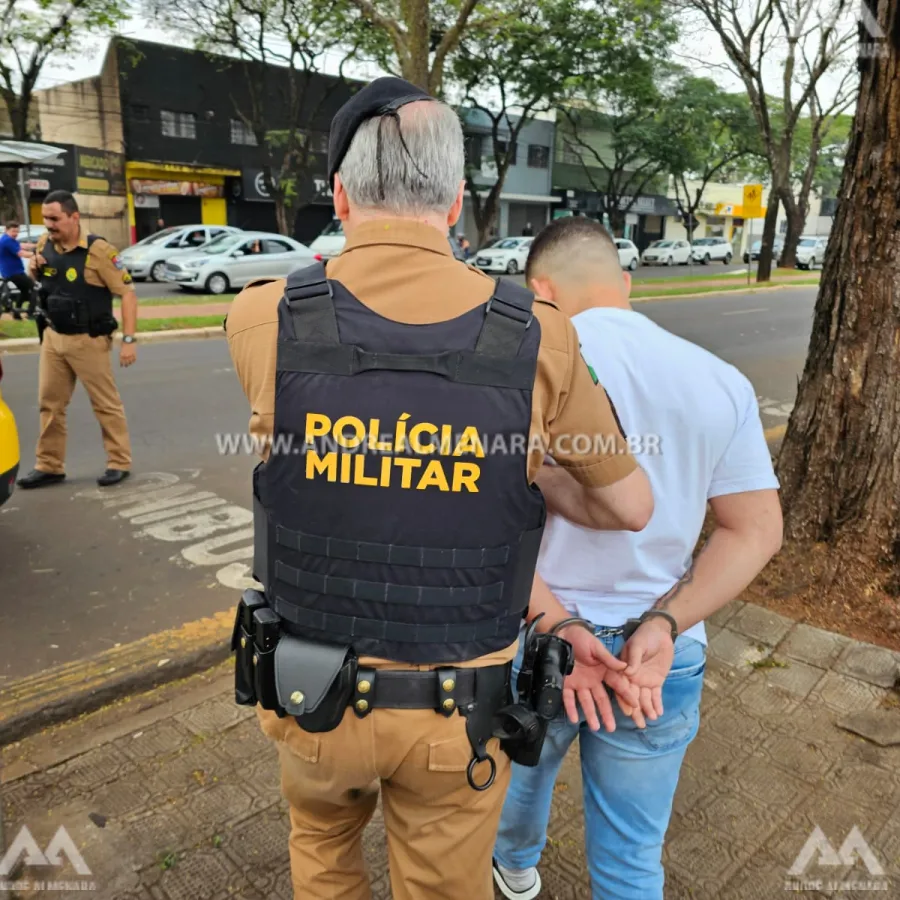 Casal ocupando carro roubado é detido pela Polícia Militar de Maringá