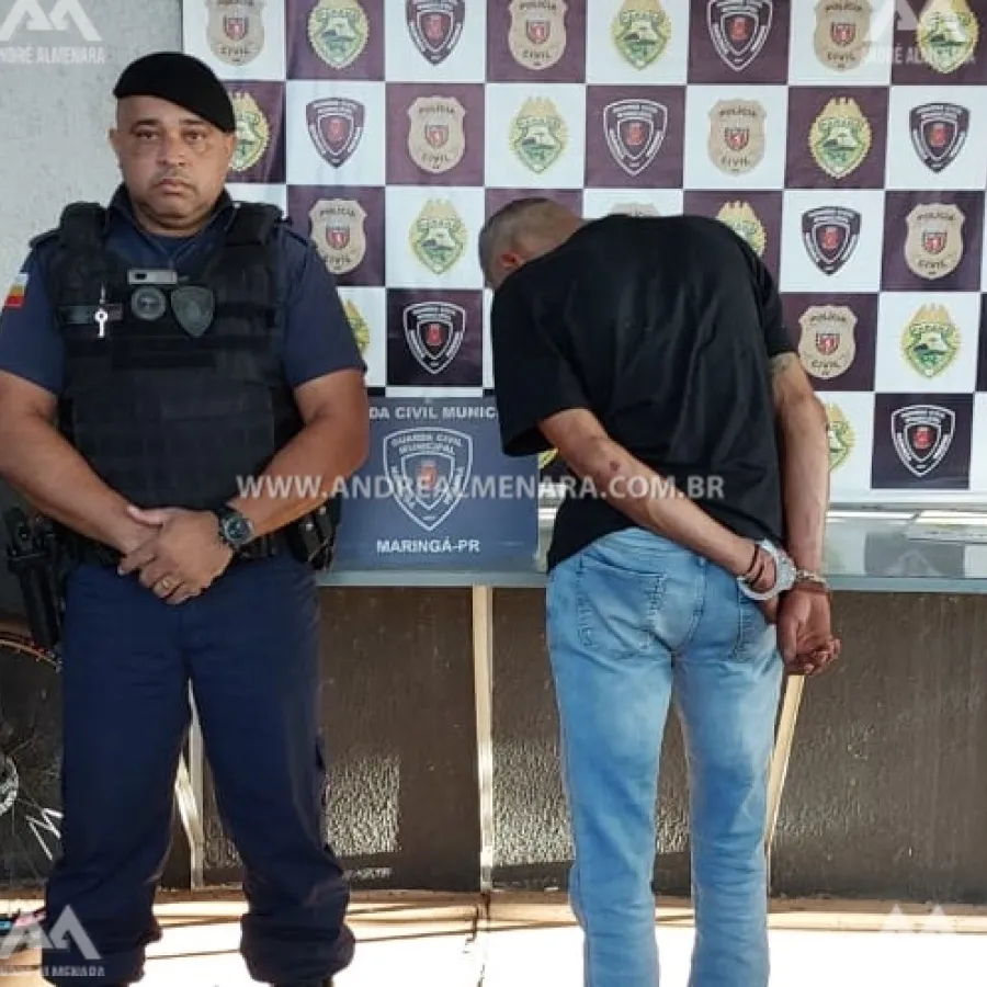 Foragido da justiça com quatro mandados de prisão é detido com bike furtada em Maringá
