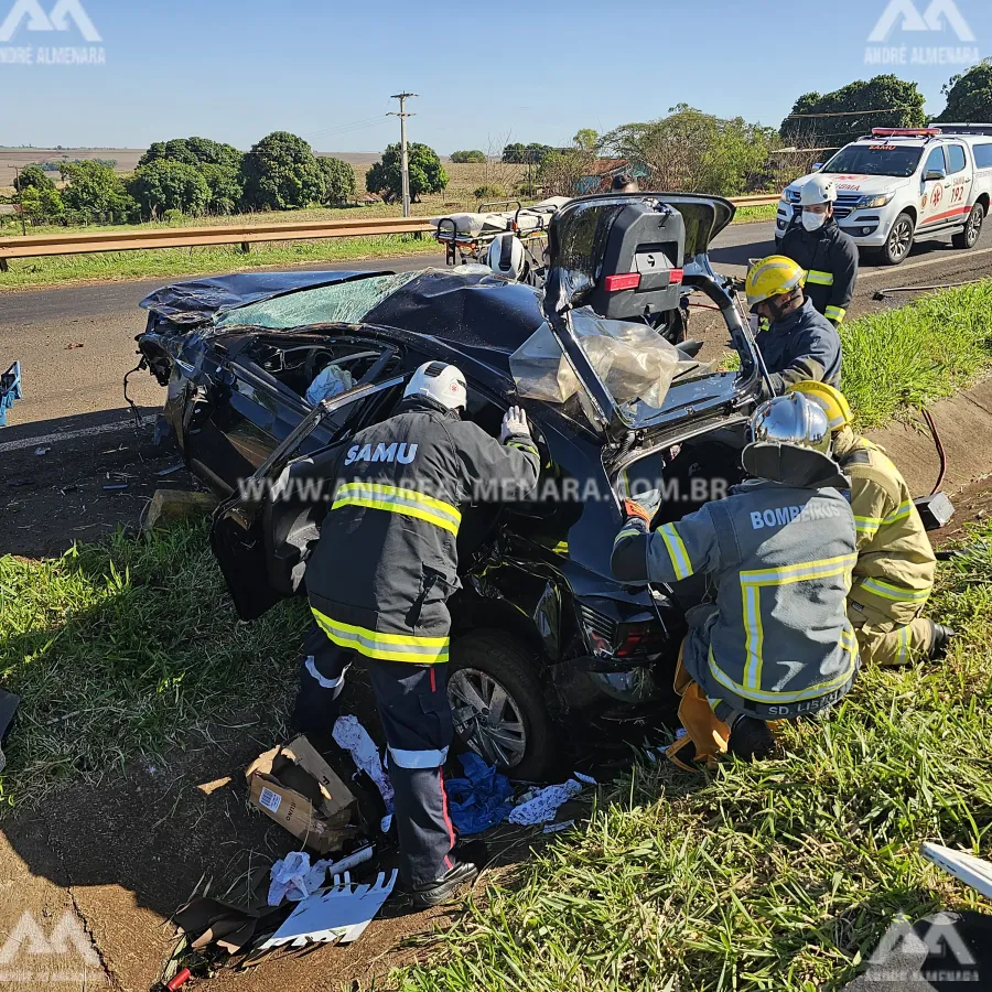 Mãe e filho que retornavam do Paraguai sofrem acidente gravíssimo na rodovia de Paiçandu