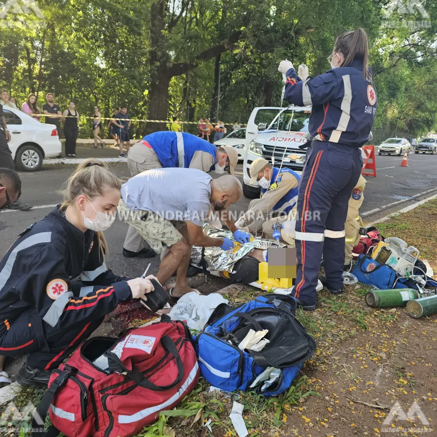 Motociclista que amputou perna durante acidente em Maringá morre no hospital