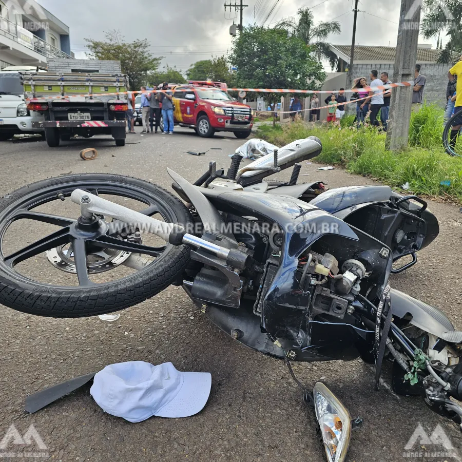 Motociclista de 40 anos morre de acidente no Jardim Olímpico em Maringá