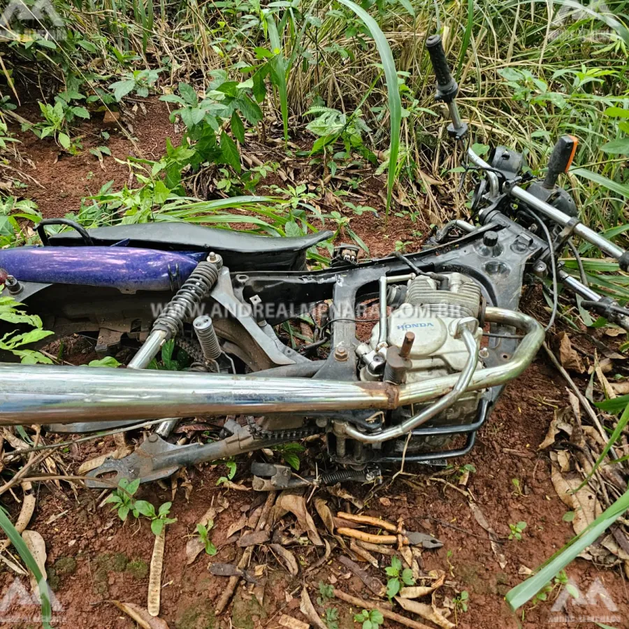 Motocicleta furtada no último fim de semana é recuperada pela polícia