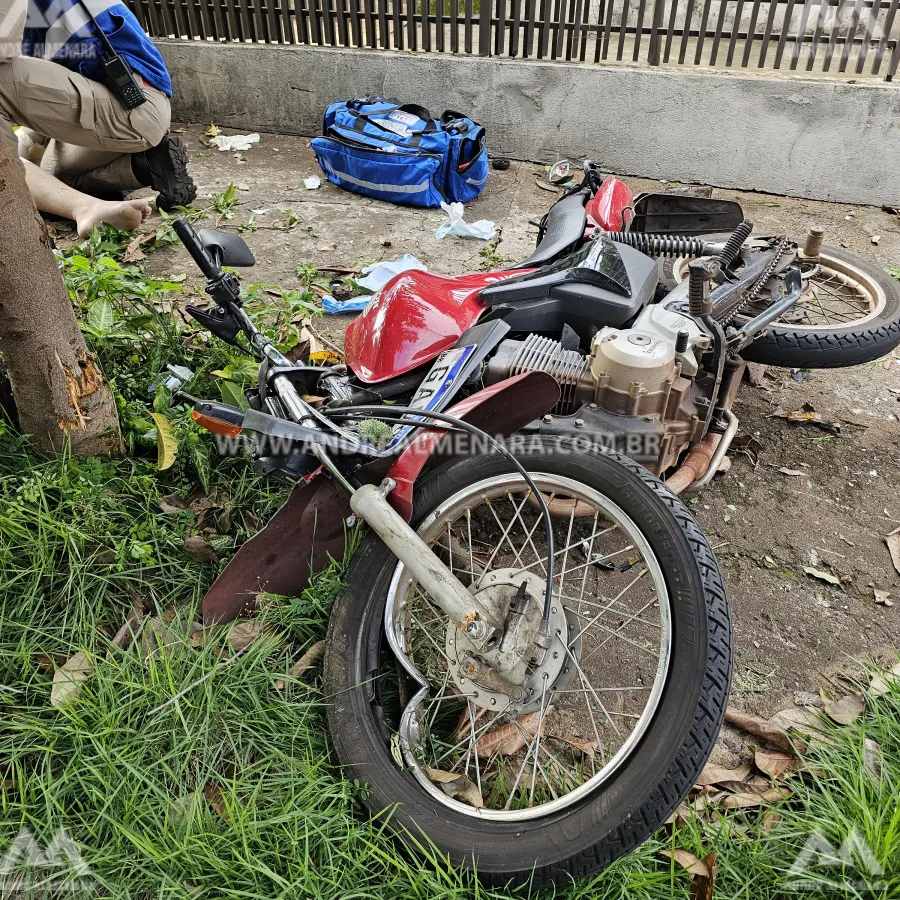 Imprudência deixa motociclista de 22 anos em estado gravíssimo em Maringá