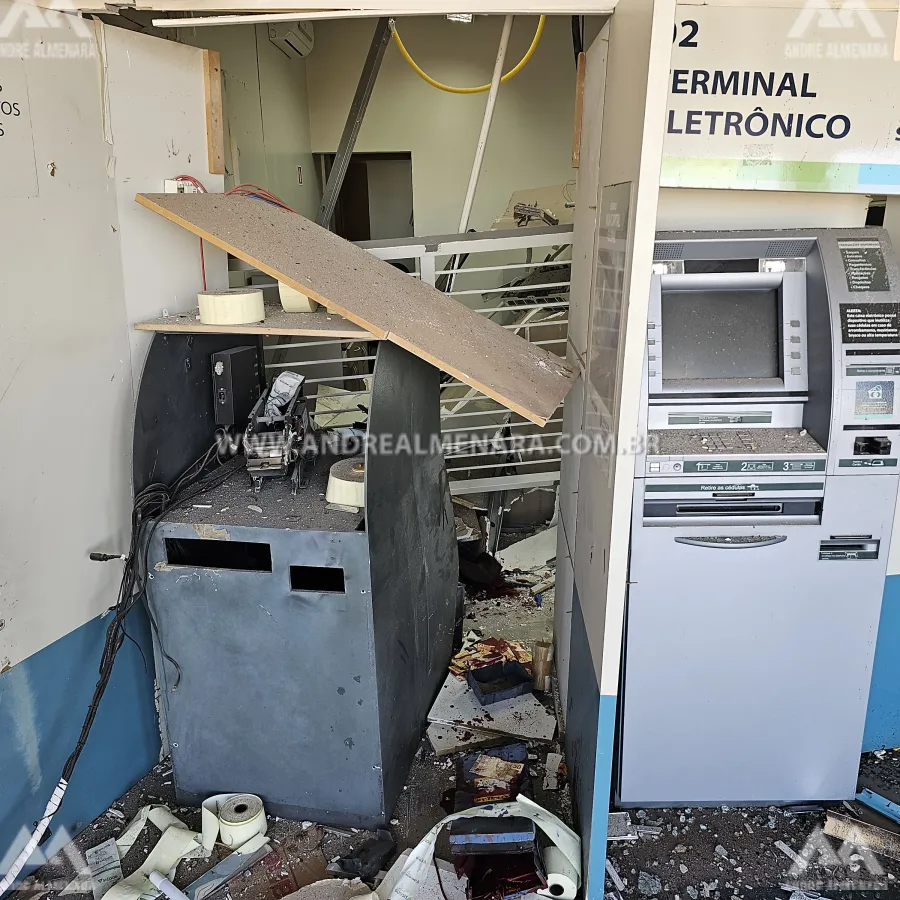 Quadrilha da dinamite explode caixa eletrônico em Maringá