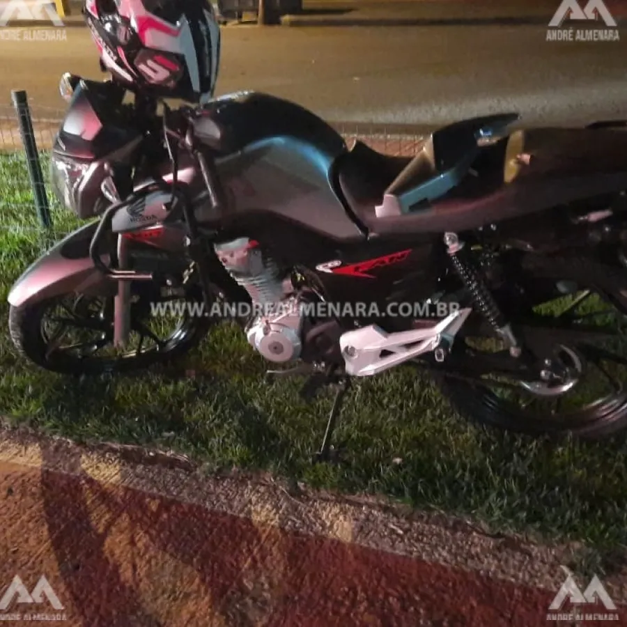 Mulher é internada na UTI ao sofrer acidente de moto no centro de Maringá