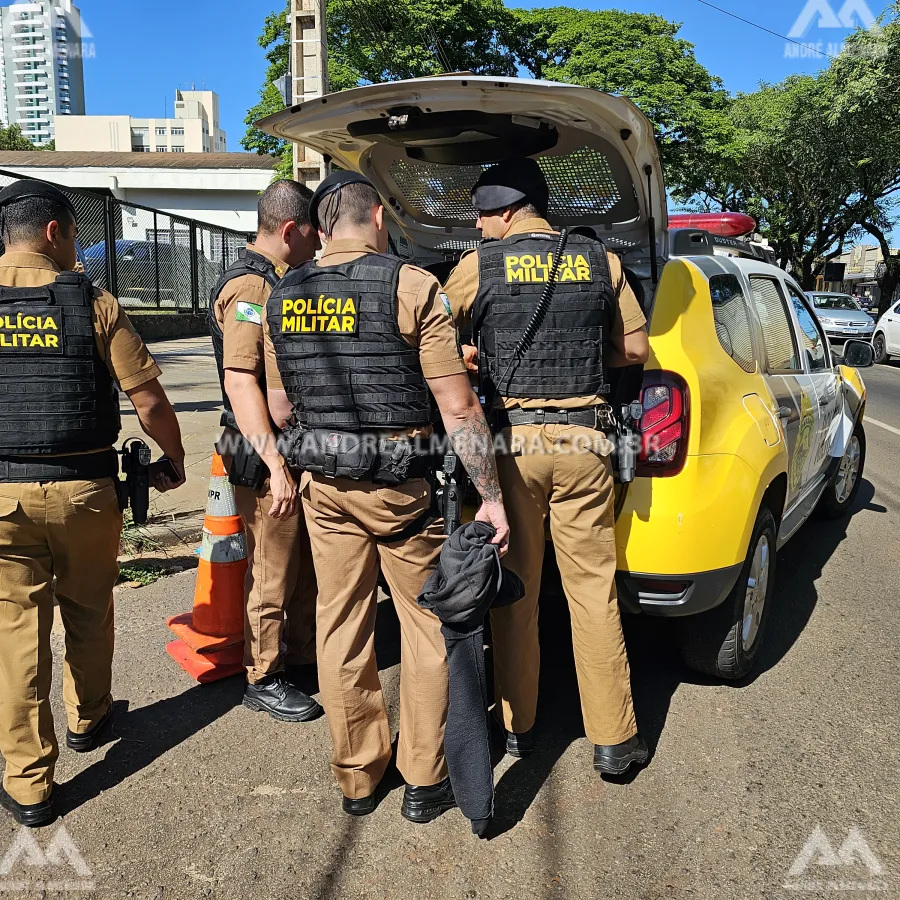 Criminoso com mandado de prisão é preso com moto furtada em Maringá