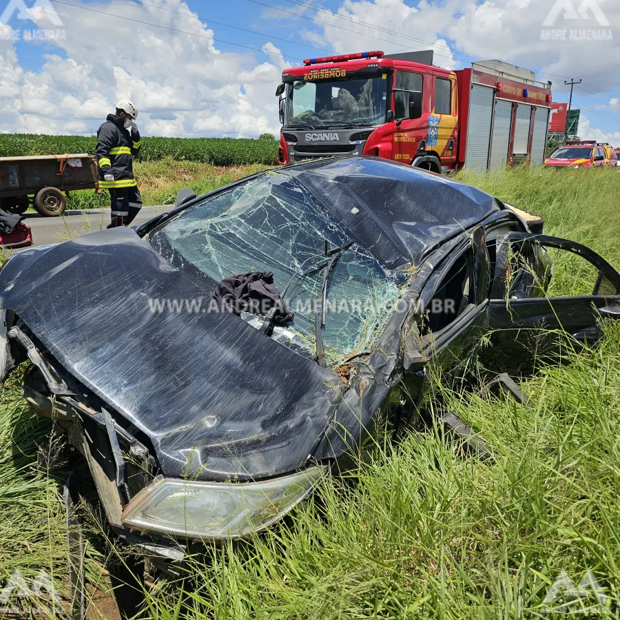Casal sofre acidente grave na rodovia BR-376 em Maringá