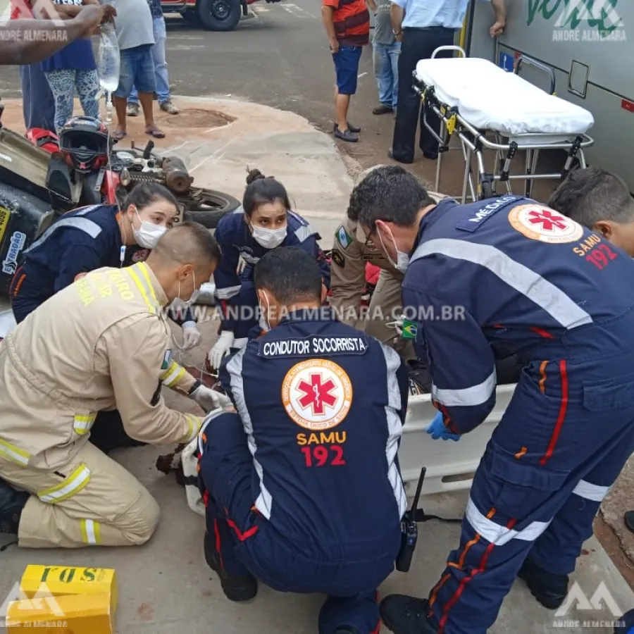 Motoboy é entubado após sofrer acidente gravíssimo na cidade de Sarandi