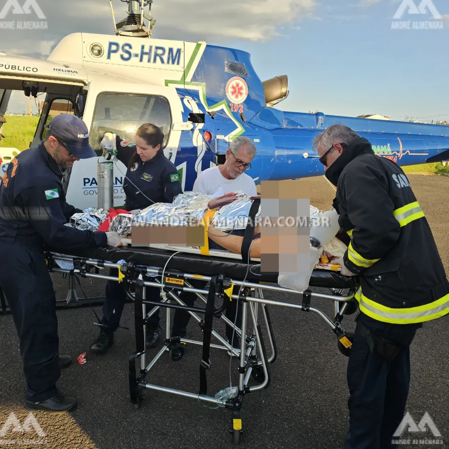 Mulher que amputou um dos braços durante acidente em Mandaguaçu recebe alta do hospital