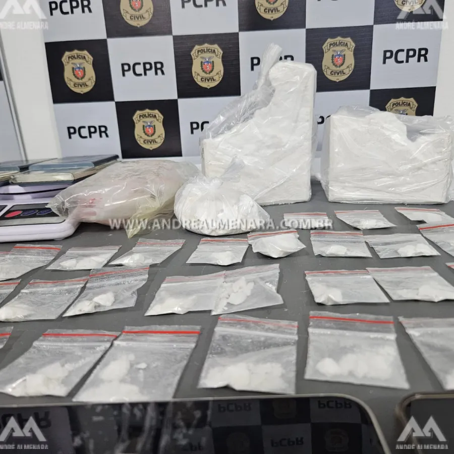 Mulher que portava quase 70 mil reais em cocaína é presa em Maringá