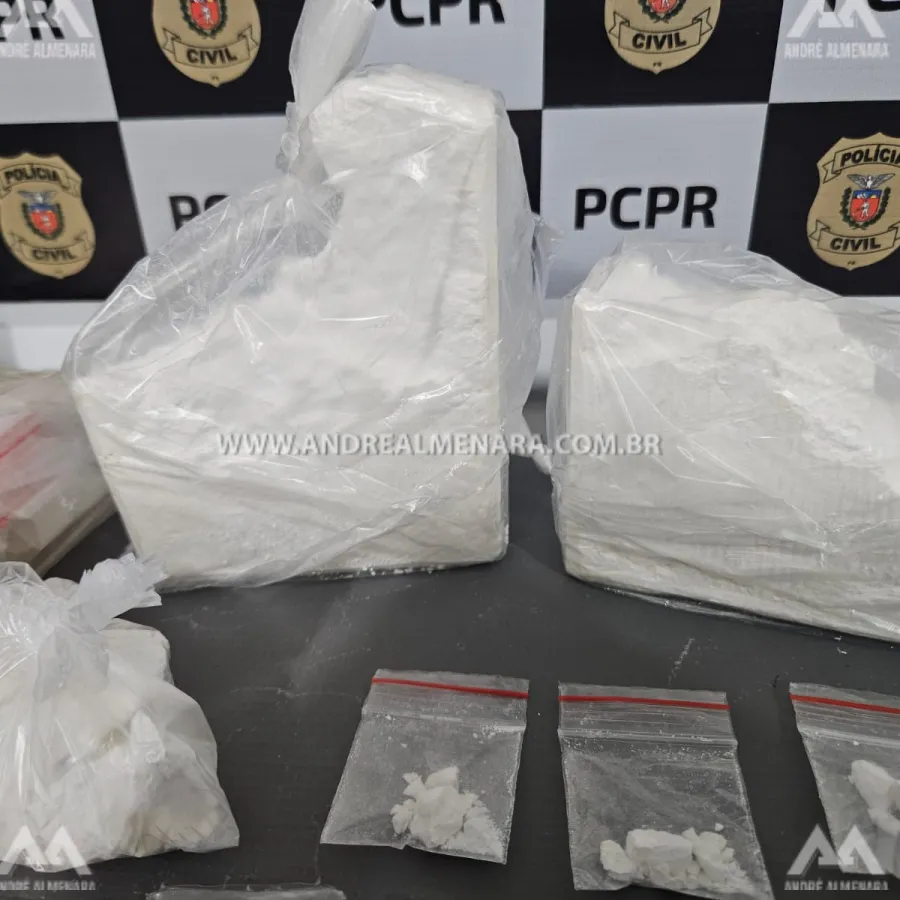 Mulher que portava quase 70 mil reais em cocaína é presa em Maringá