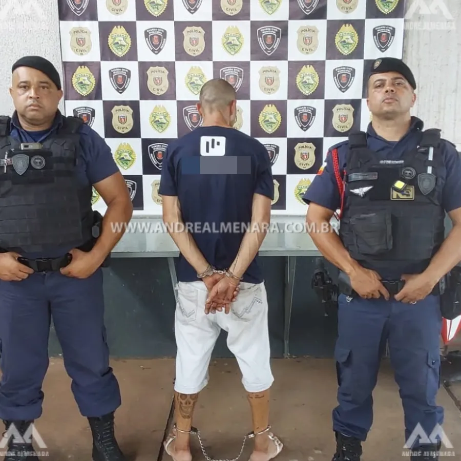 Guarda Municipal de Maringá prende ladrão que estava furtando bicicletas em prédios
