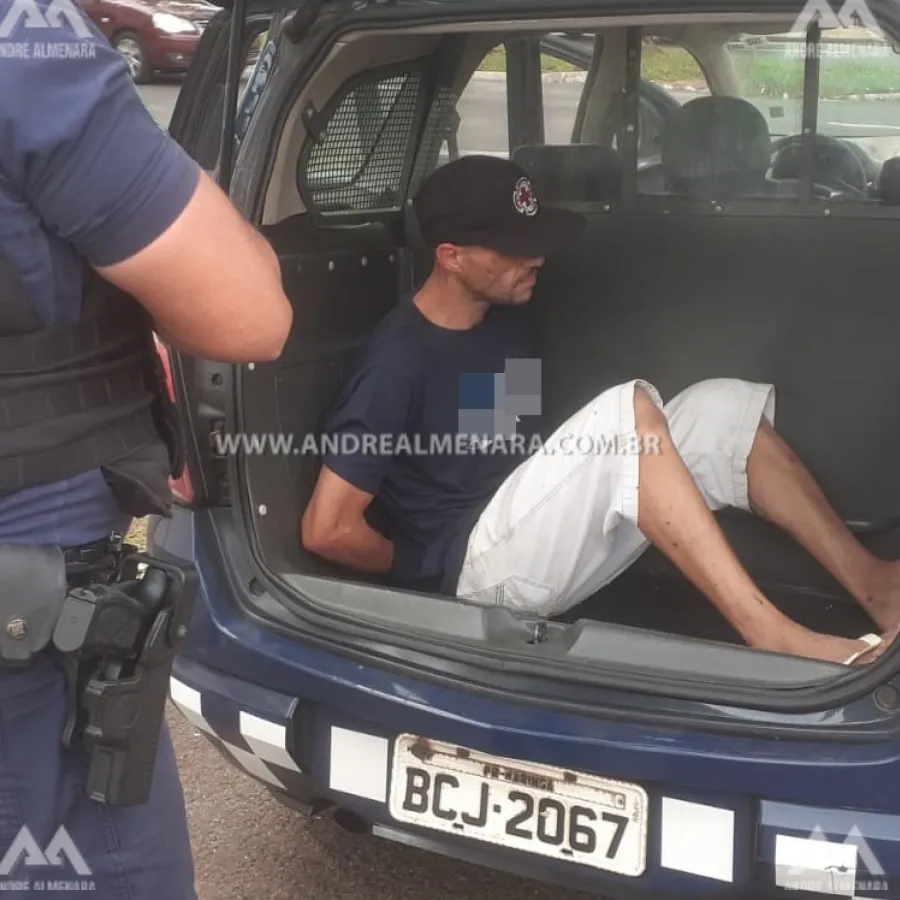 Guarda Municipal de Maringá prende ladrão que estava furtando bicicletas em prédios