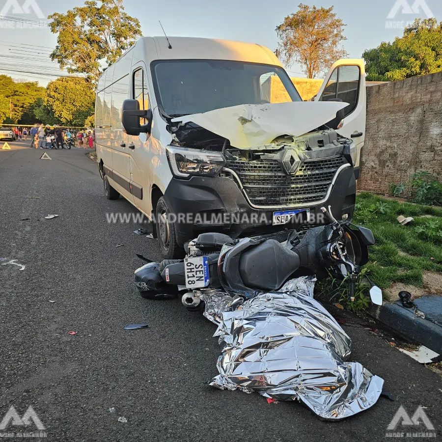 Tragédia no trânsito: Mulher de 46 anos morre após ser atingida por uma van em Maringá