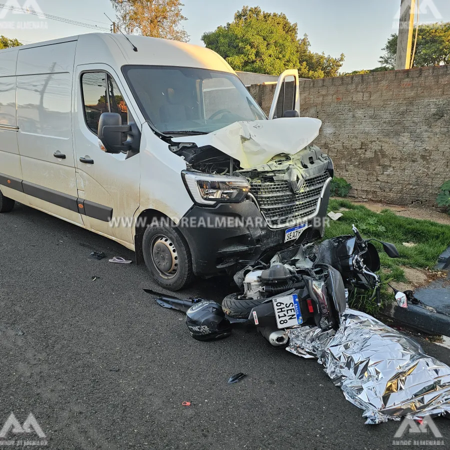 Tragédia no trânsito: Mulher de 46 anos morre após ser atingida por uma van em Maringá