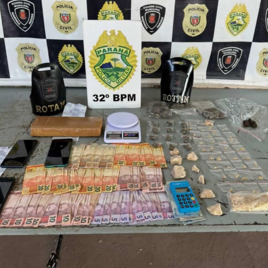 Polícia Militar do 32°BPM prende traficante em Sarandi com grande quantidade de drogas