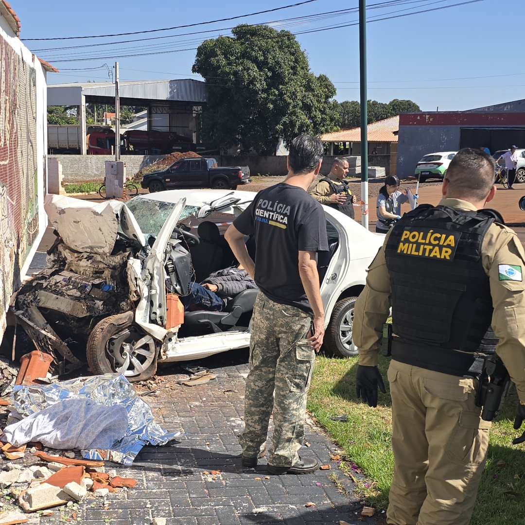 Morador da cidade de Ivatuba morre de acidente na entrada do município