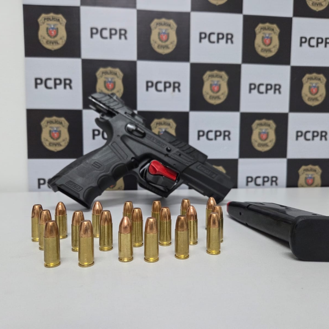 Homem com passagens pela polícia é preso com arma de fogo em Maringá