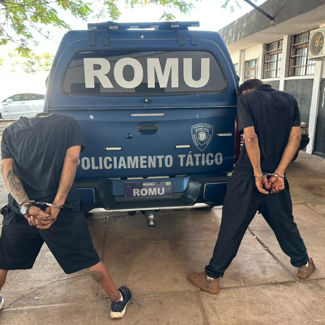 Carro furtado é recuperado pela ROMU e dois homens são detidos em Maringá