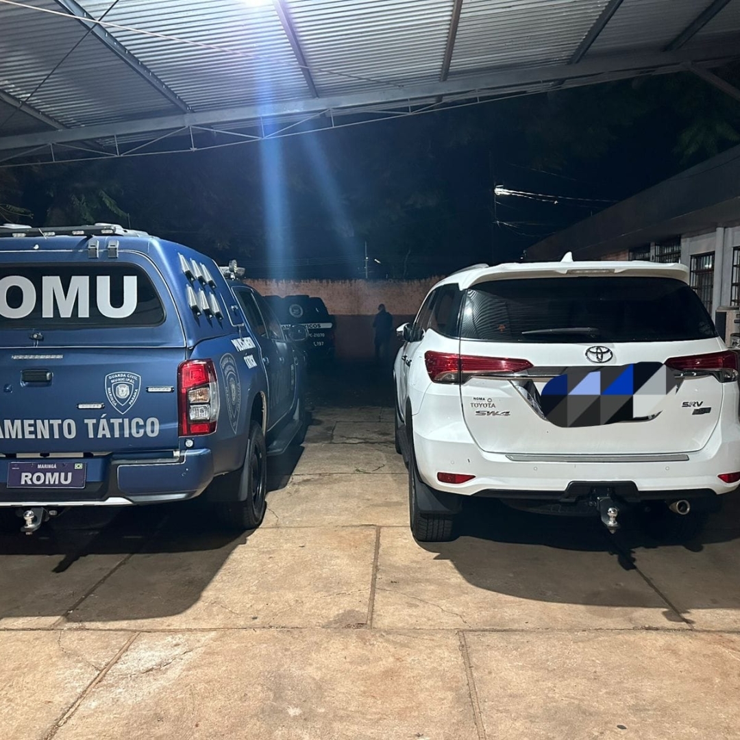 ROMU recupera Hilux furtada no centro de Maringá e prende suspeito em flagrante