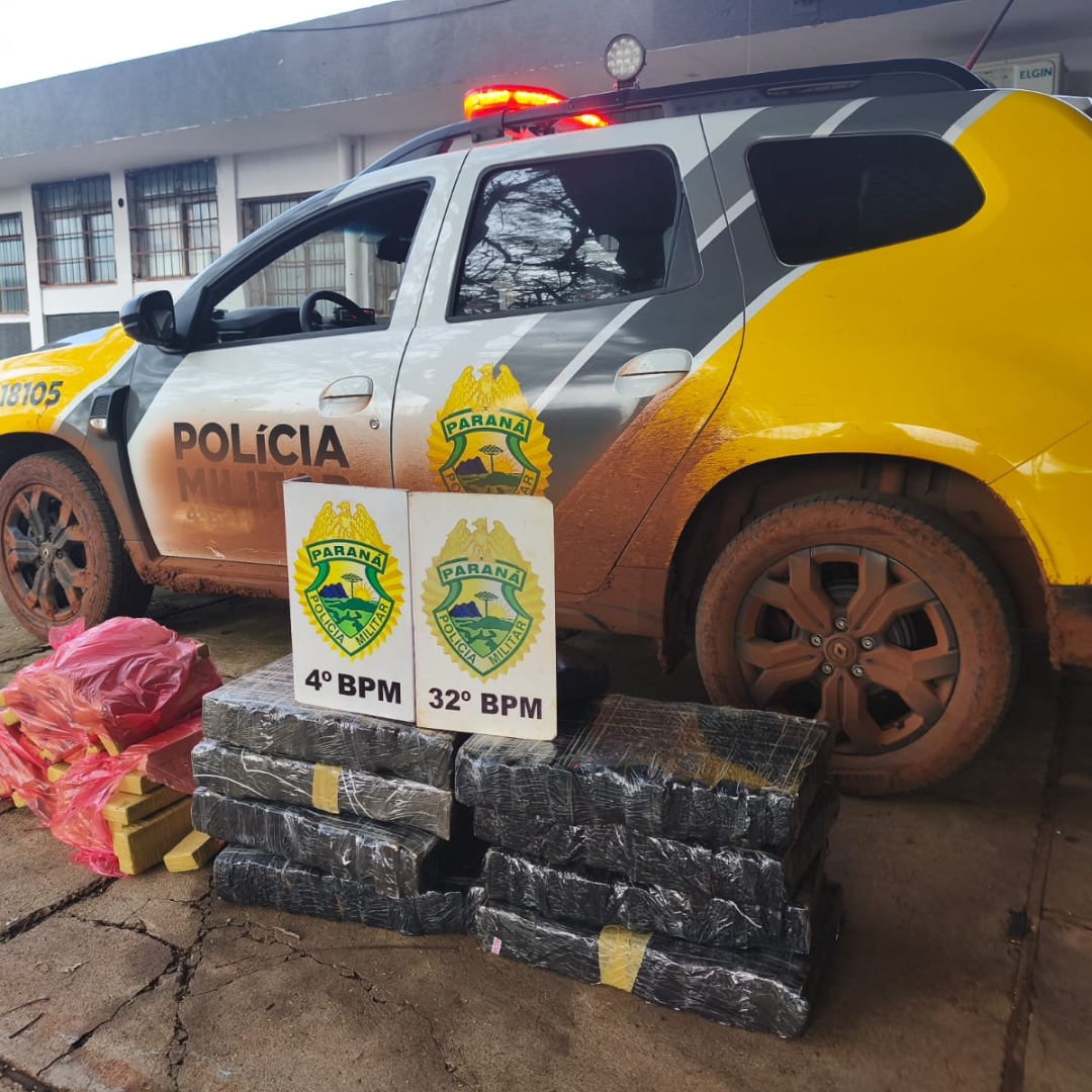 Perseguição termina com 130 quilos de maconha apreendidos e homem preso em Maringá