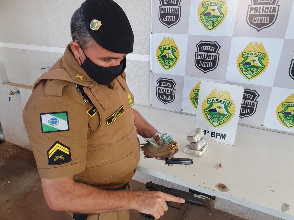 Moradores de Colorado são presos em Maringá com arma, drogas e dinheiro