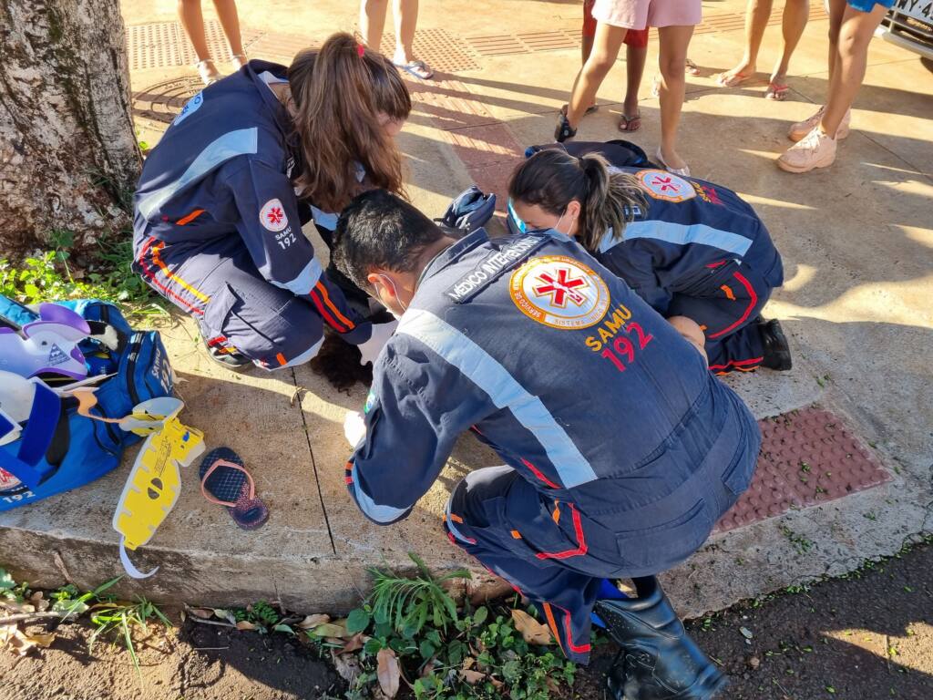 Criança de 10 anos é atropelada ao atravessar a rua